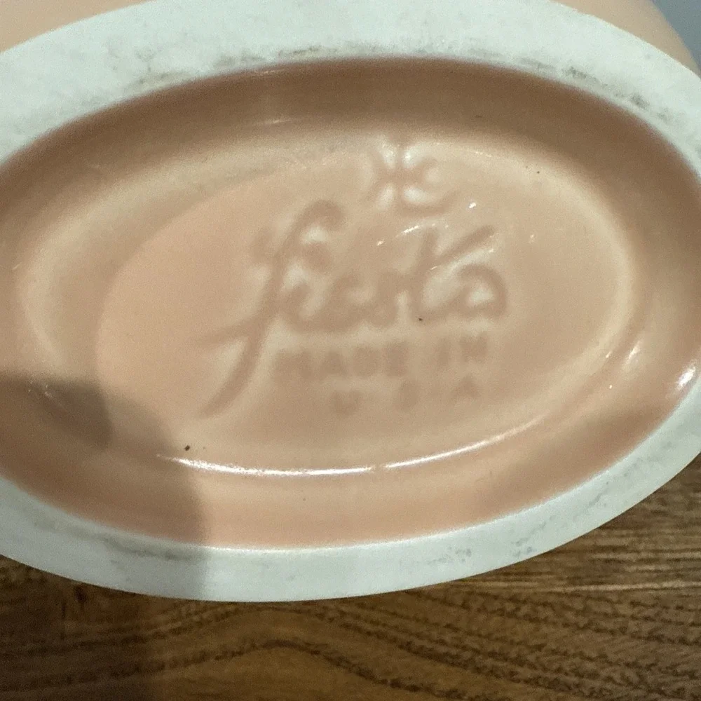 Vintage Fiesta Rose Apricot Peach Gravy Boat Homer Laughlin‎ Company Fiestaware